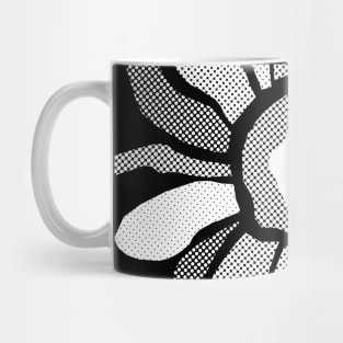 White sunflower pixel print Mug